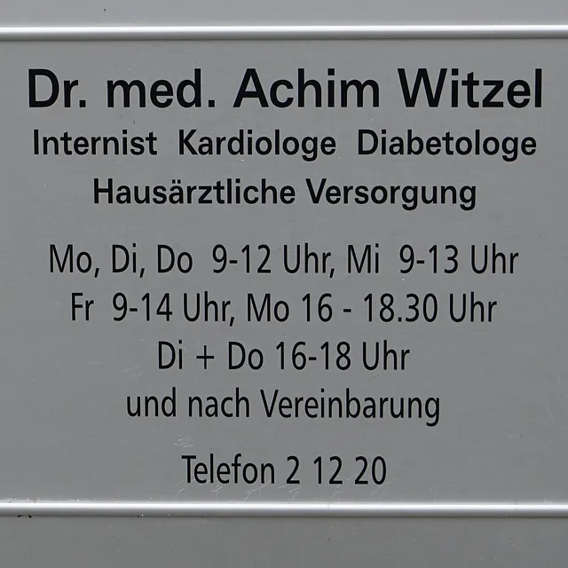 Praxis für innere Medizin Dr. Med. Achim Witzel